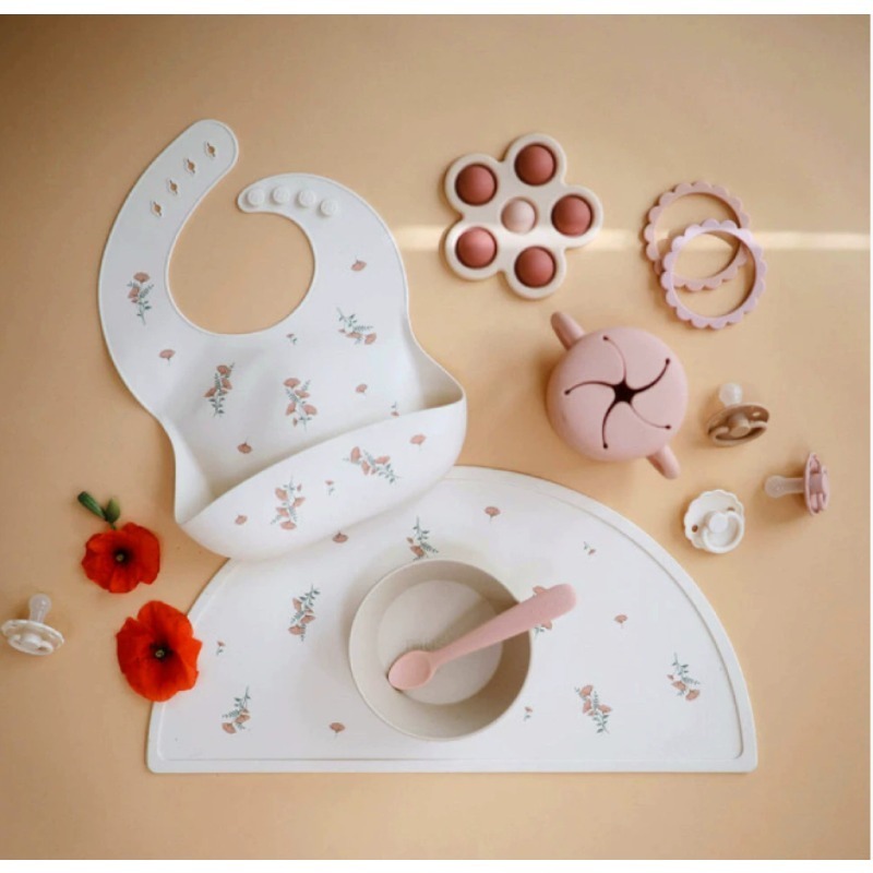 Baby Food Grade - Setelan Bib Makan Lucu, Bib Makanan,