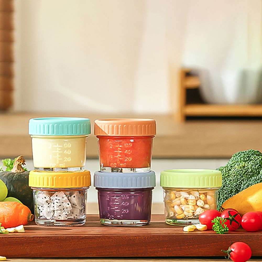 Baby Food Glass - 6 Buah Stoples Kaca Mason Jar