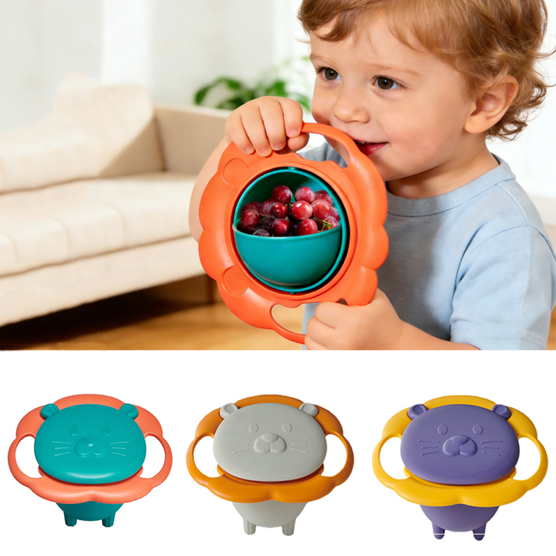 Baby Food Grinding Bowl - Mangkuk bayi Gyro desain praktis anak-anak