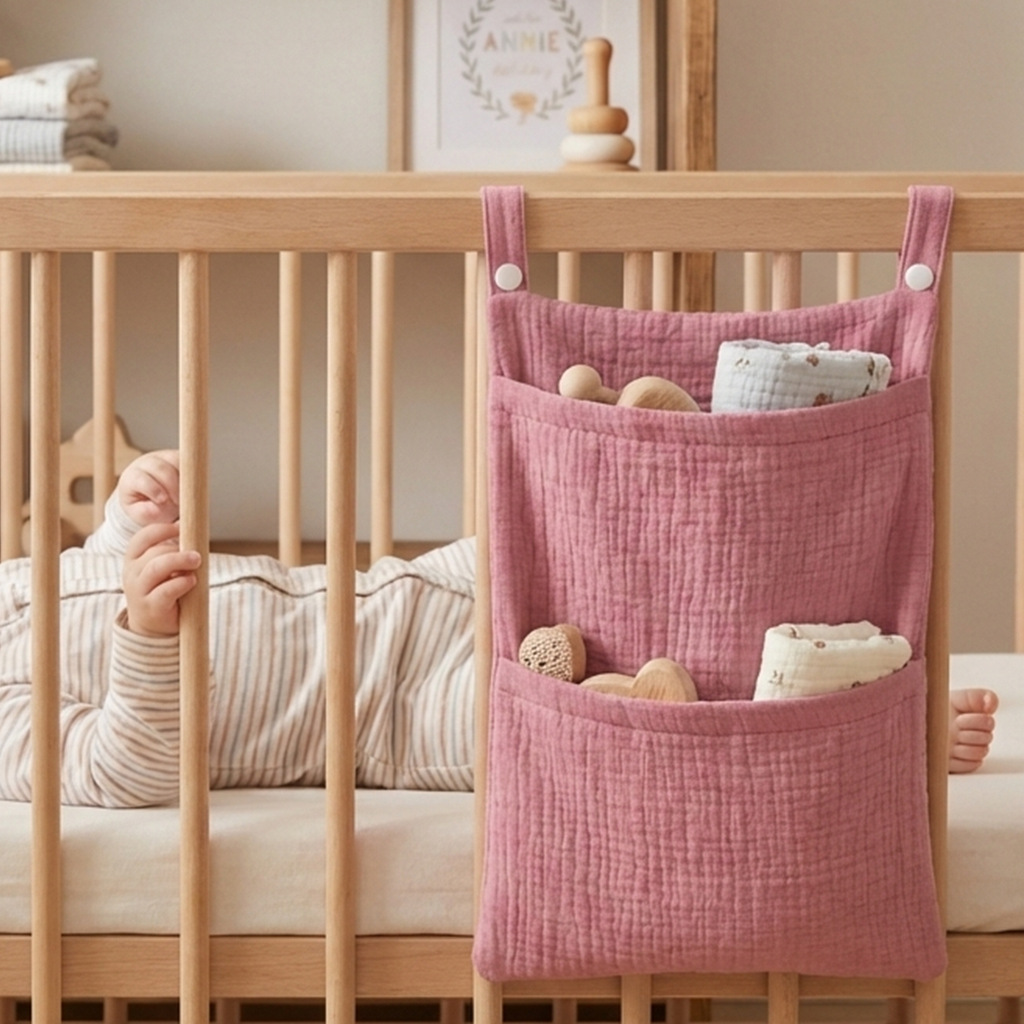 Baby Puree Pouch - Tas Gantung Tempat Tidur Bayi Katun