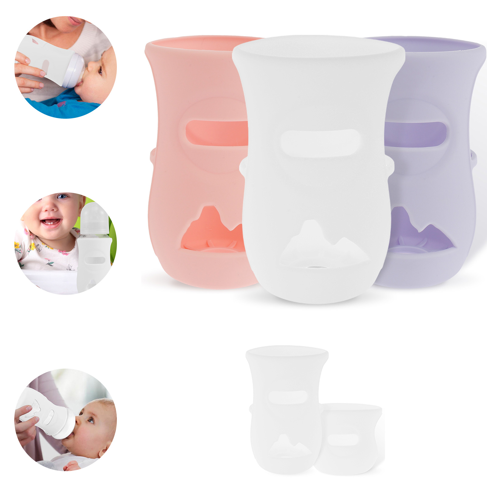 Baby Food Glass - Penutup botol silikon lengan bayi botol