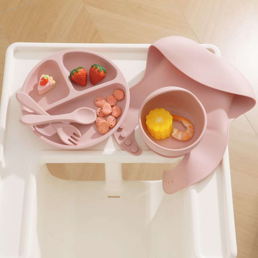 Baby Food Chart - 5 buah Set alat makan silikon