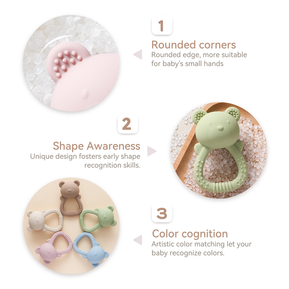 Bayi Silikon Teether Beruang B - Baby Food Natural ulasan dan harga