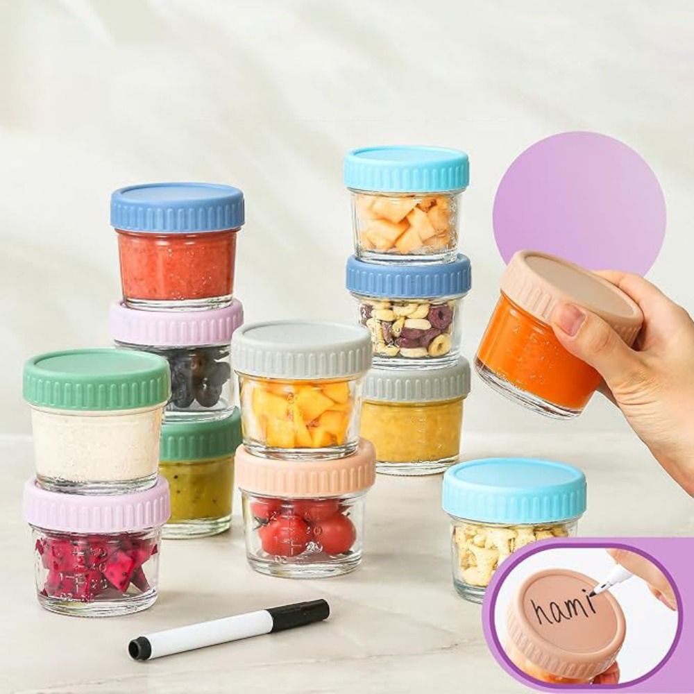 6 Buah Stoples Kaca Mason Jar  - Baby Food Glass ulasan dan harga