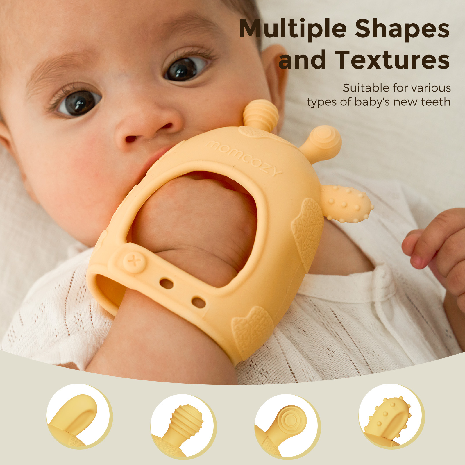 Mainan Teether Bayi Momcozy, M - Baby Food Essentials ulasan dan harga